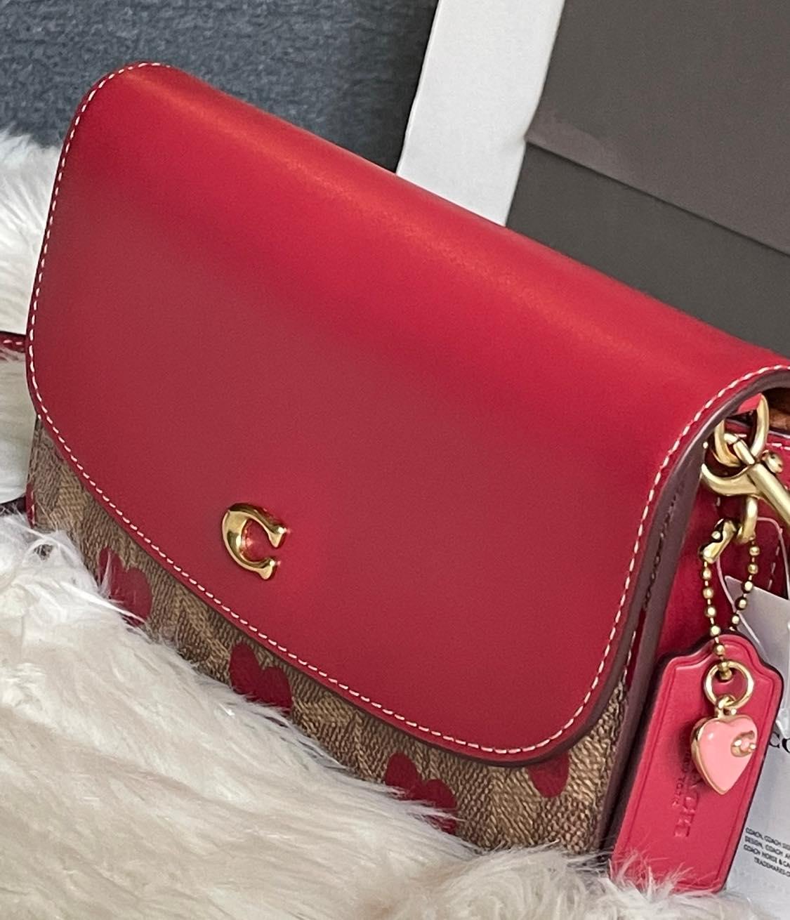 Coach Hayden Crossbody in Signature Canvas with Heart Print