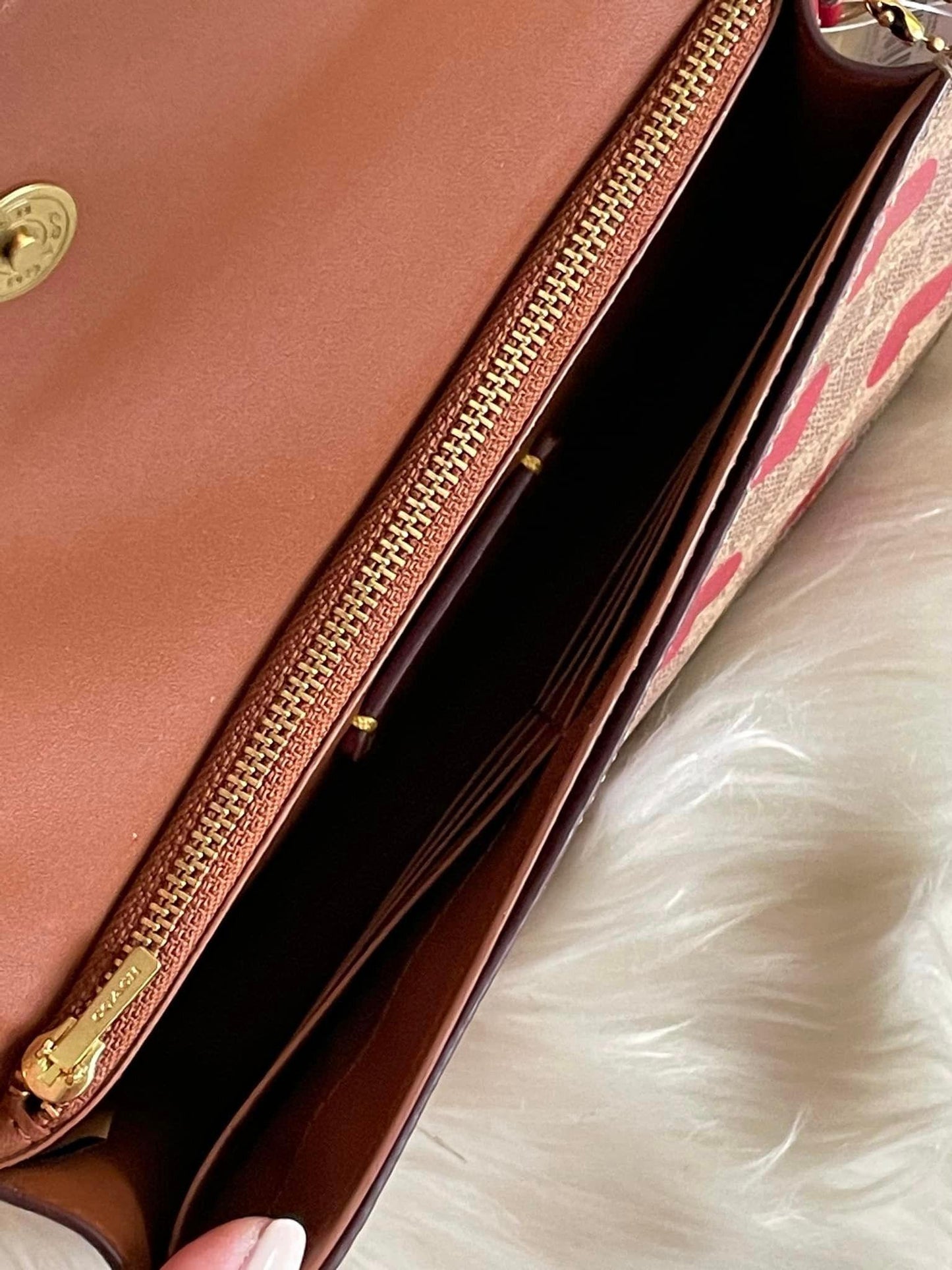 Coach Hayden Crossbody in Signature Canvas with Heart Print