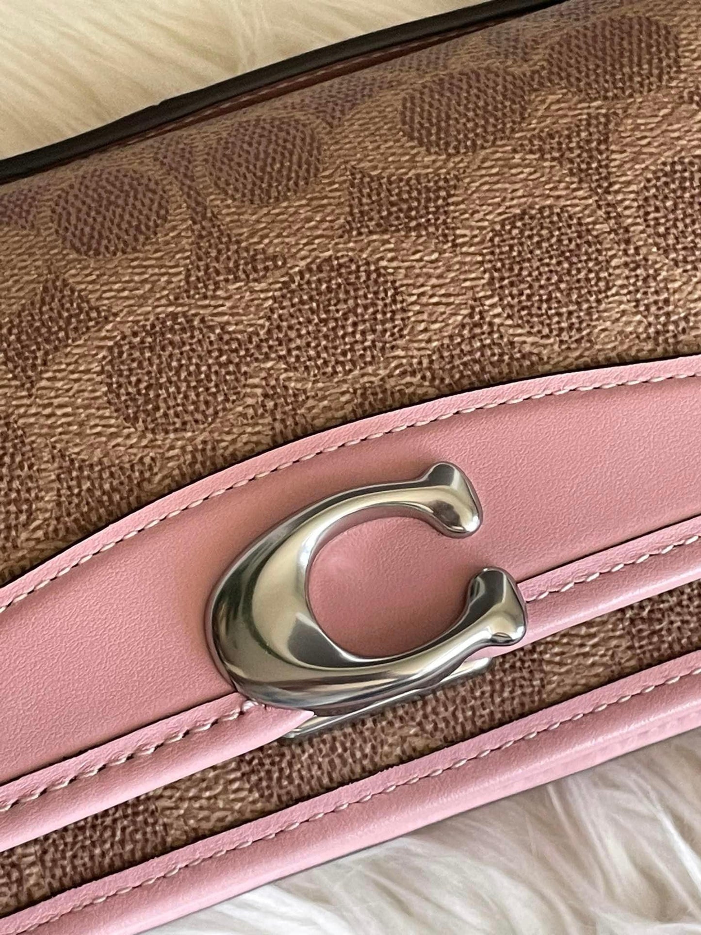 Coach Lunar Year Bandit Crossbody in Colorblock Signature Canvas with Rabbit Charm