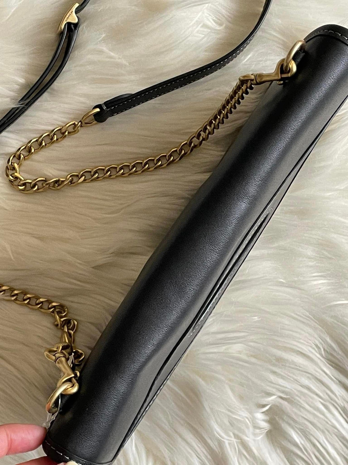 Coach Foldover Cut Out Clutch Crossbody