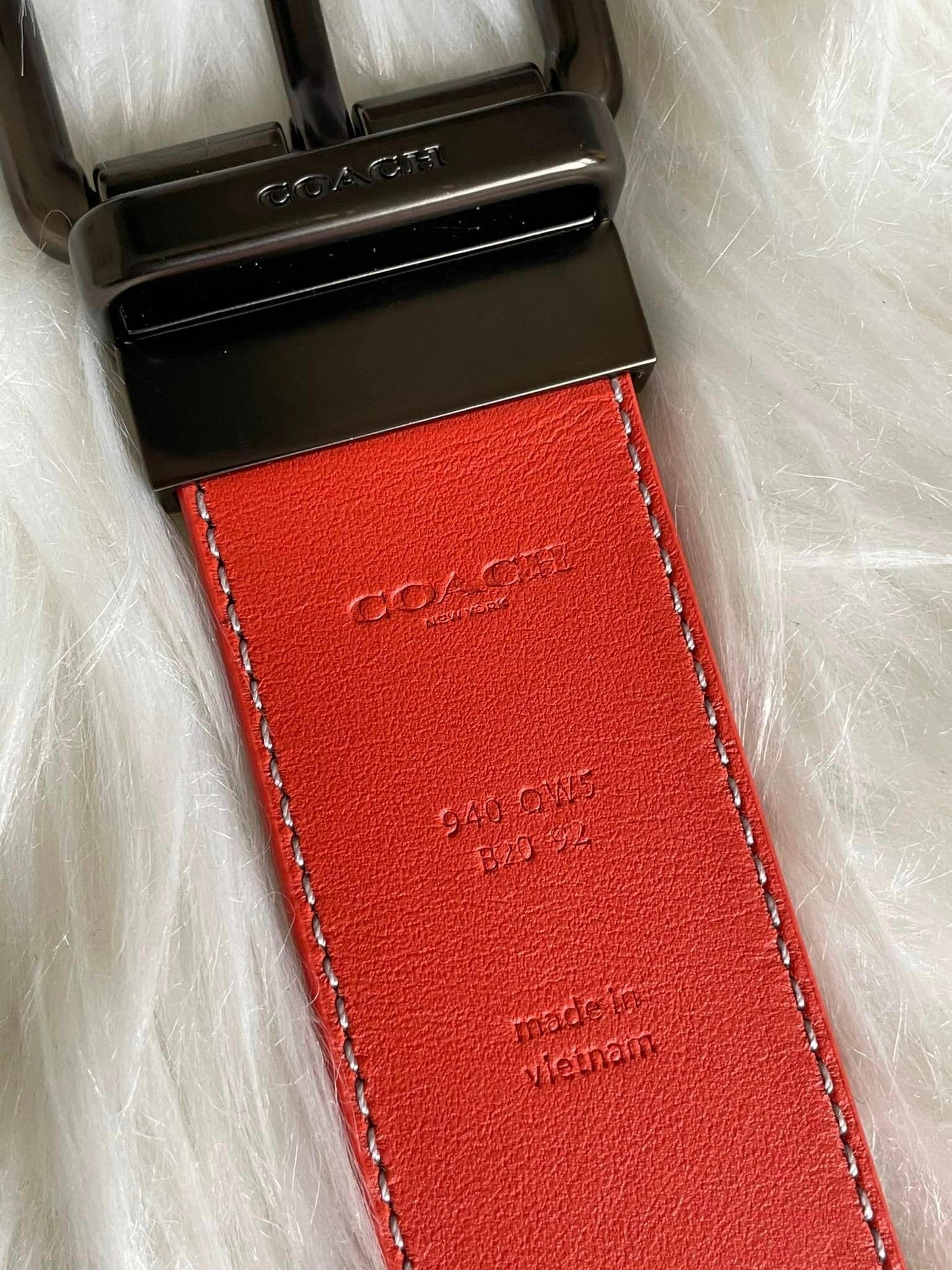 Coach Roller Buckle Cut to Size Reversible Belt