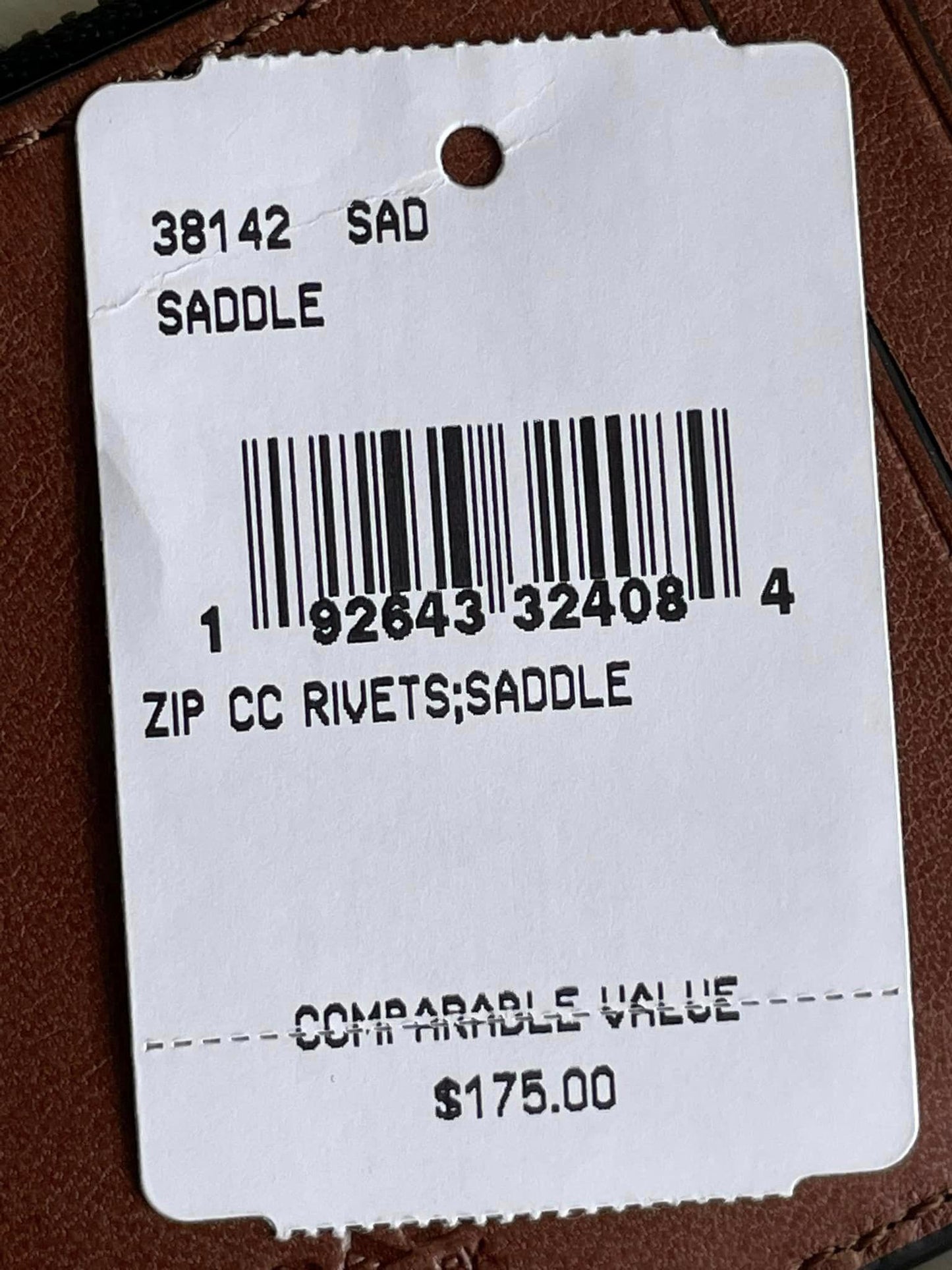 Coach Zip Card Case with Rivets