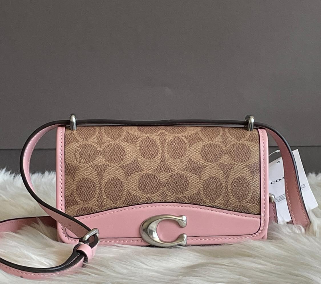 Coach Lunar Year Bandit Crossbody in Colorblock Signature Canvas with Rabbit Charm