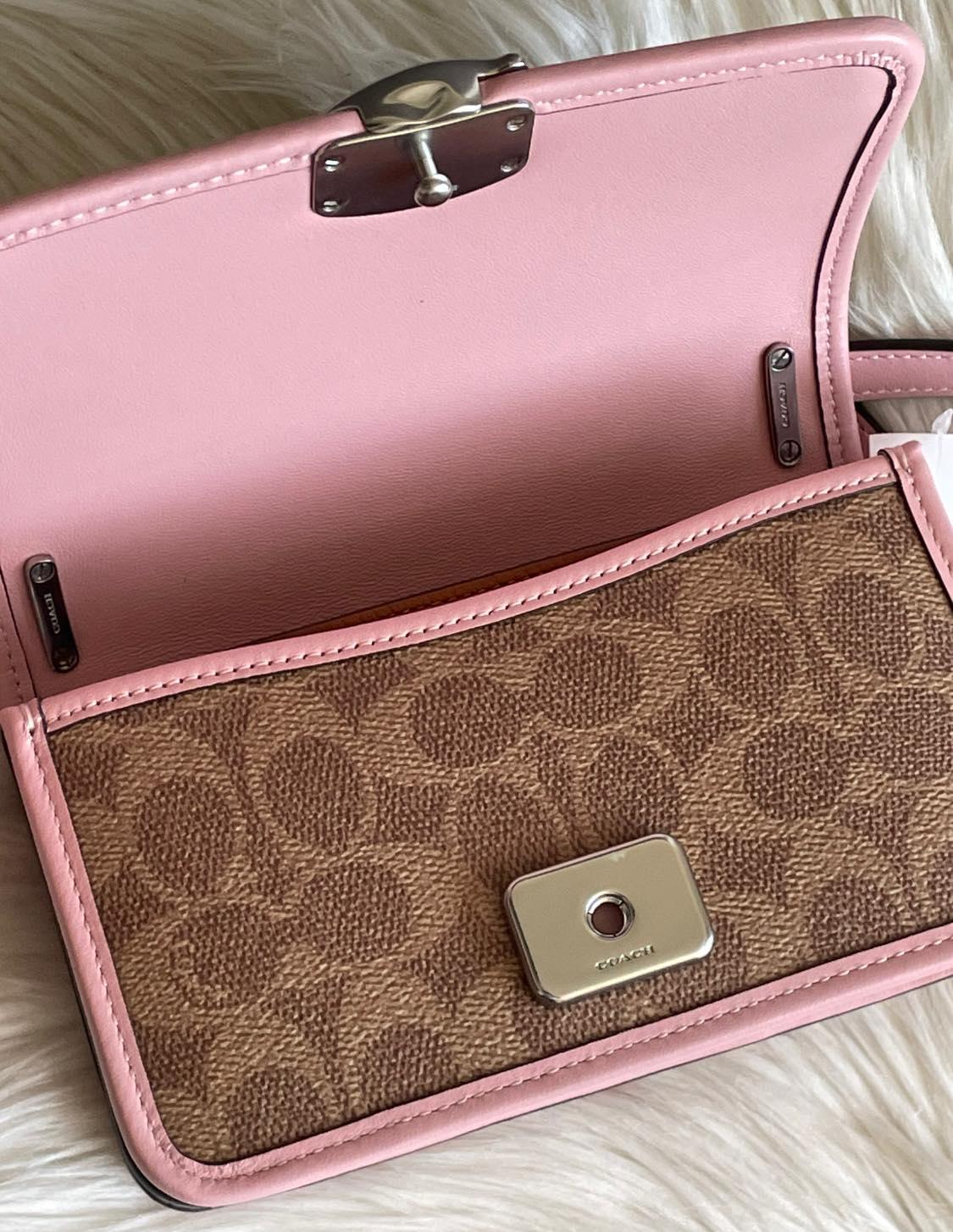Coach Lunar Year Bandit Crossbody in Colorblock Signature Canvas with Rabbit Charm