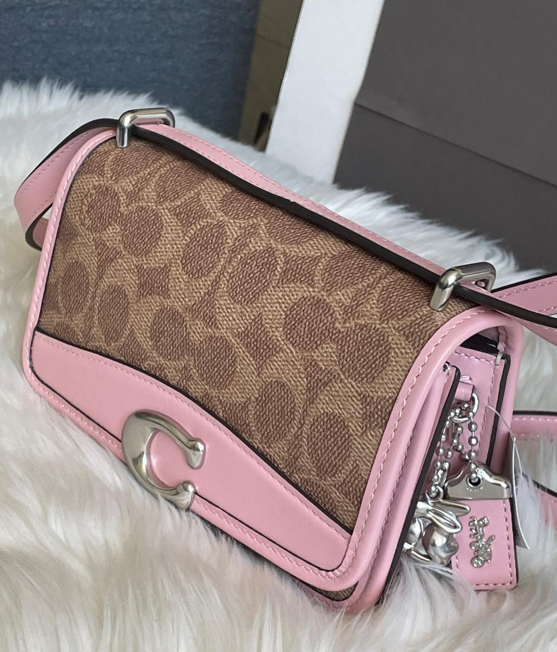 Coach Lunar Year Bandit Crossbody in Colorblock Signature Canvas with Rabbit Charm