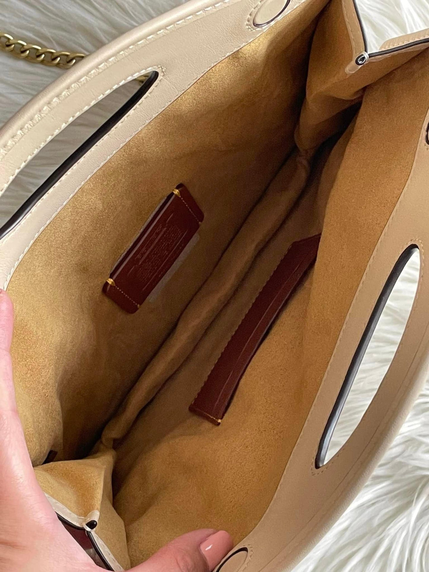 Coach Foldover Cut Out Clutch Crossbody in Signature Jacquard