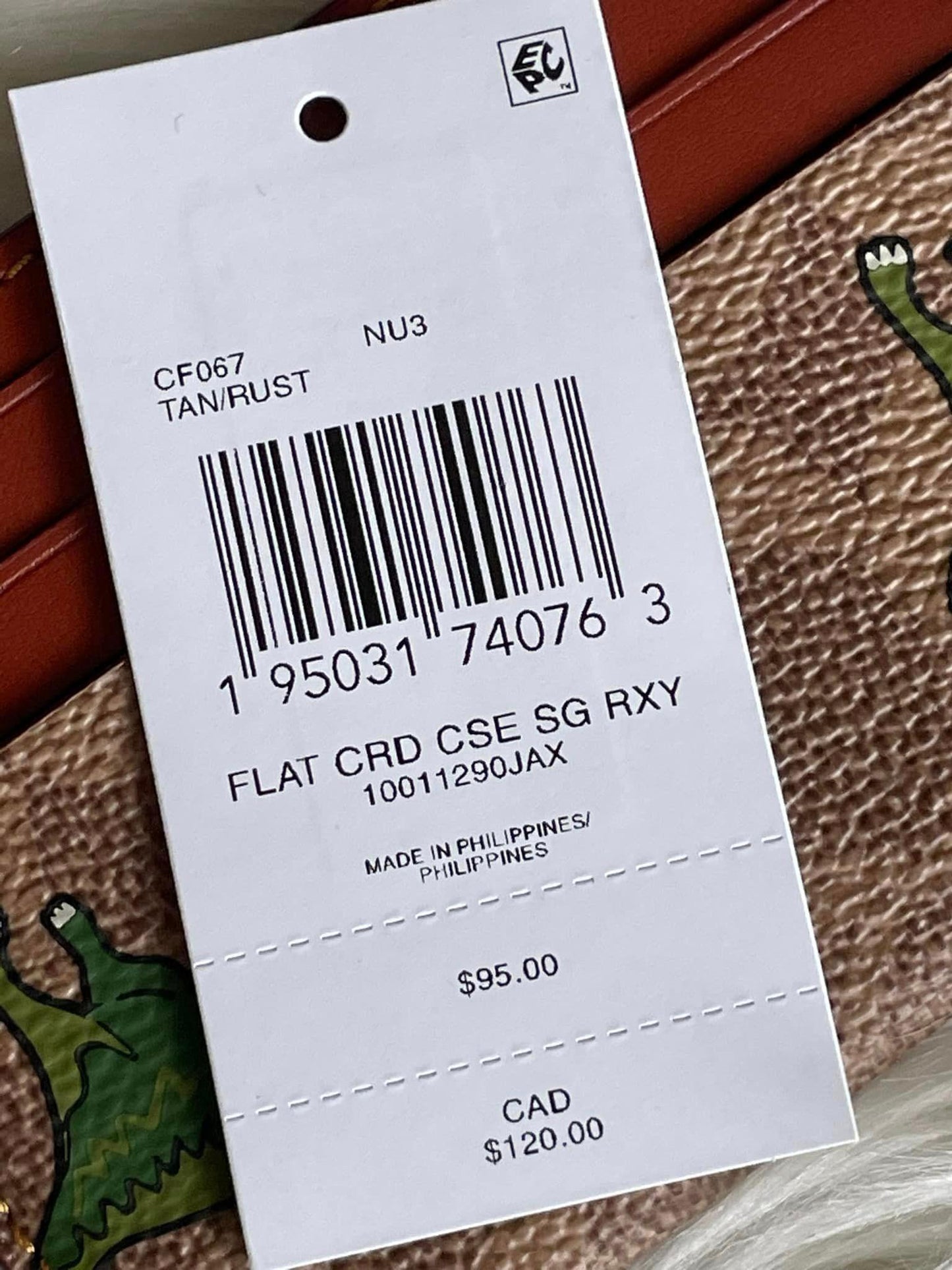 Coach Card Case in Signature Canvas with Rexy Print