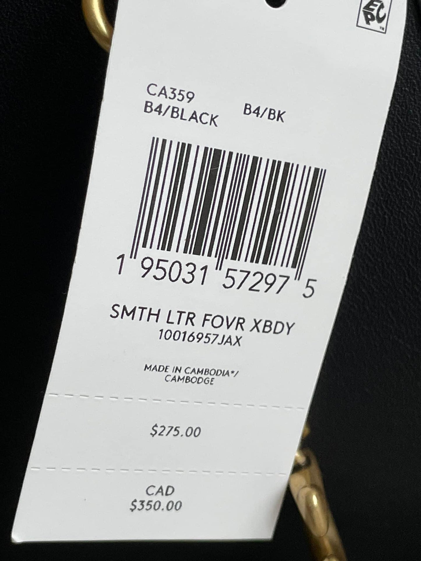 Coach Foldover Cut Out Clutch Crossbody