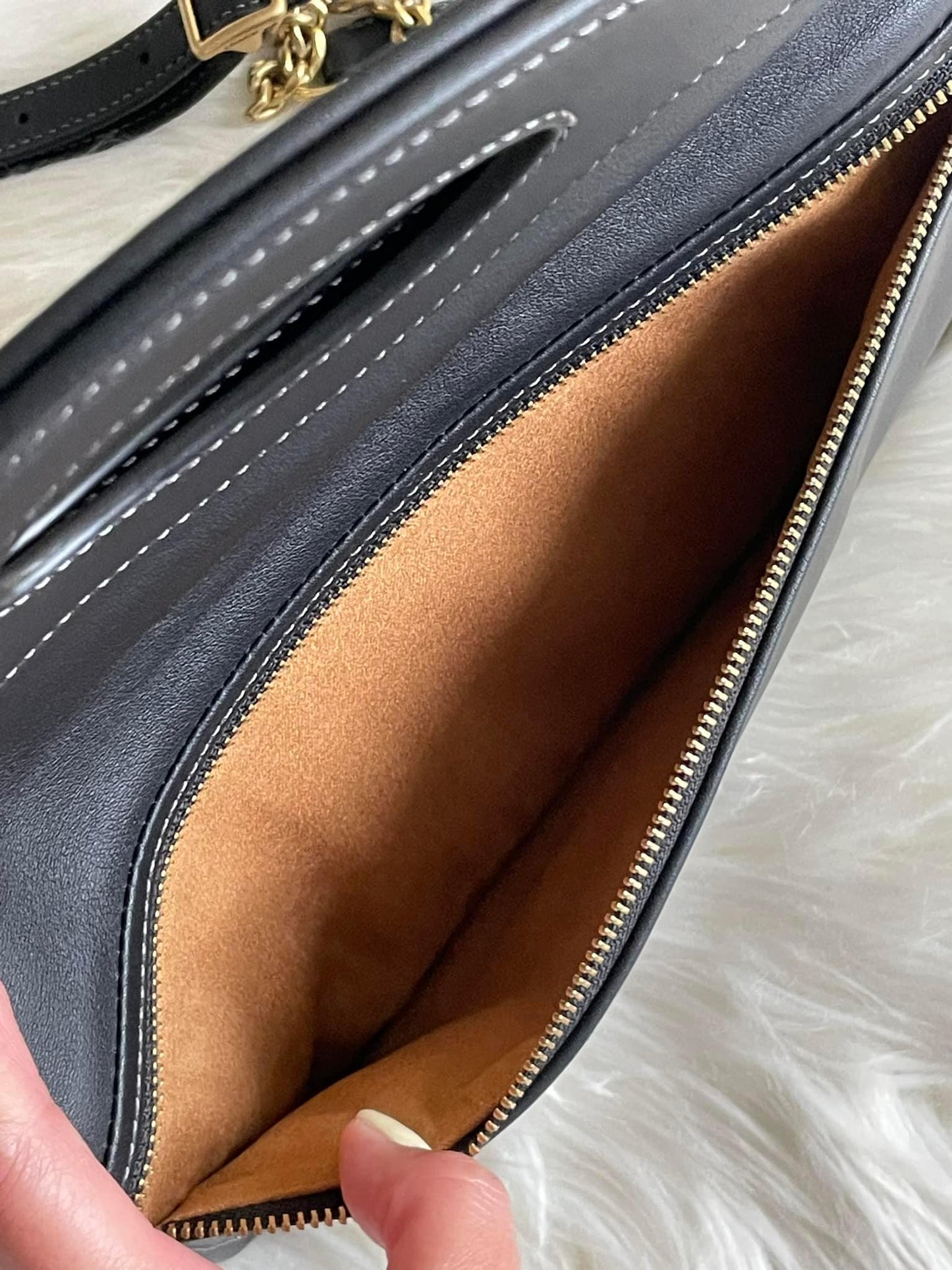 Coach Foldover Cut Out Clutch Crossbody