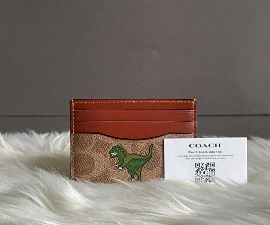 Coach Card Case in Signature Canvas with Rexy Print