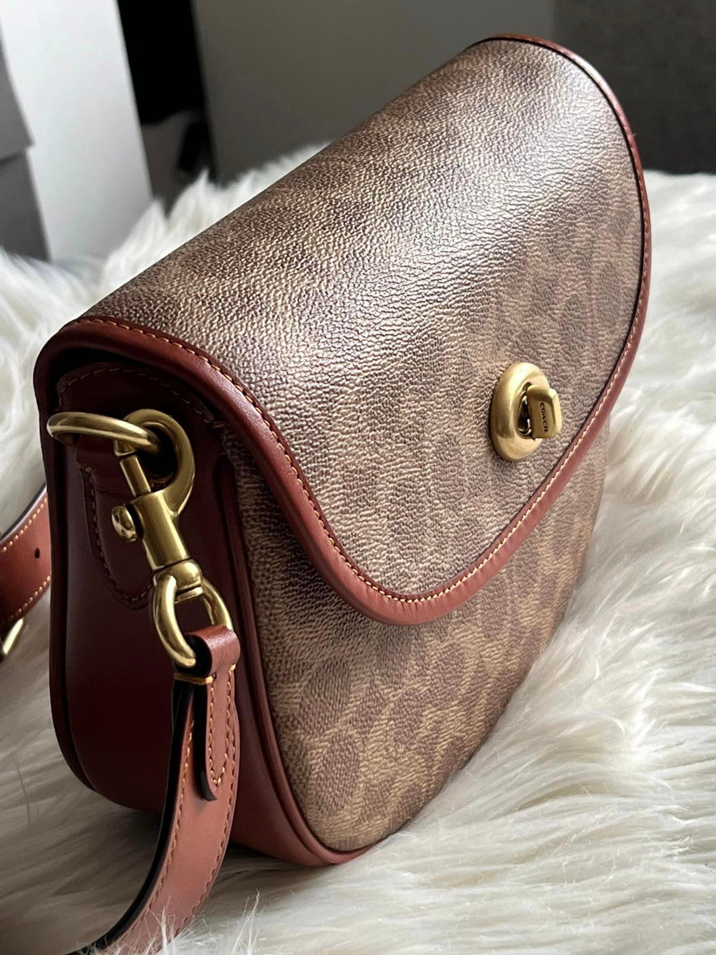 Coach Willow Saddle Bag in Signature Canvas
