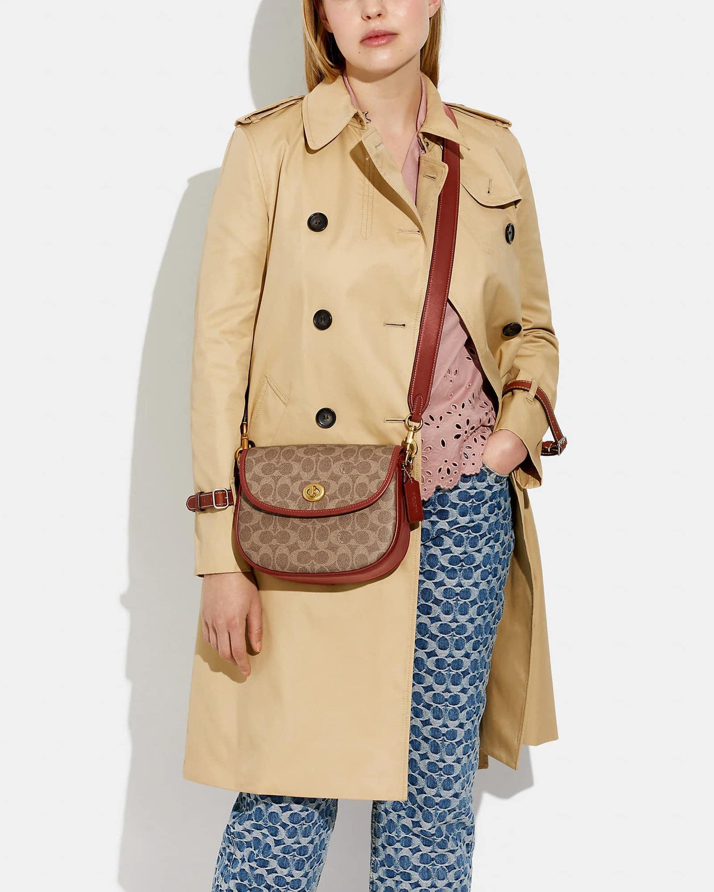 Coach Willow Saddle Bag in Signature Canvas