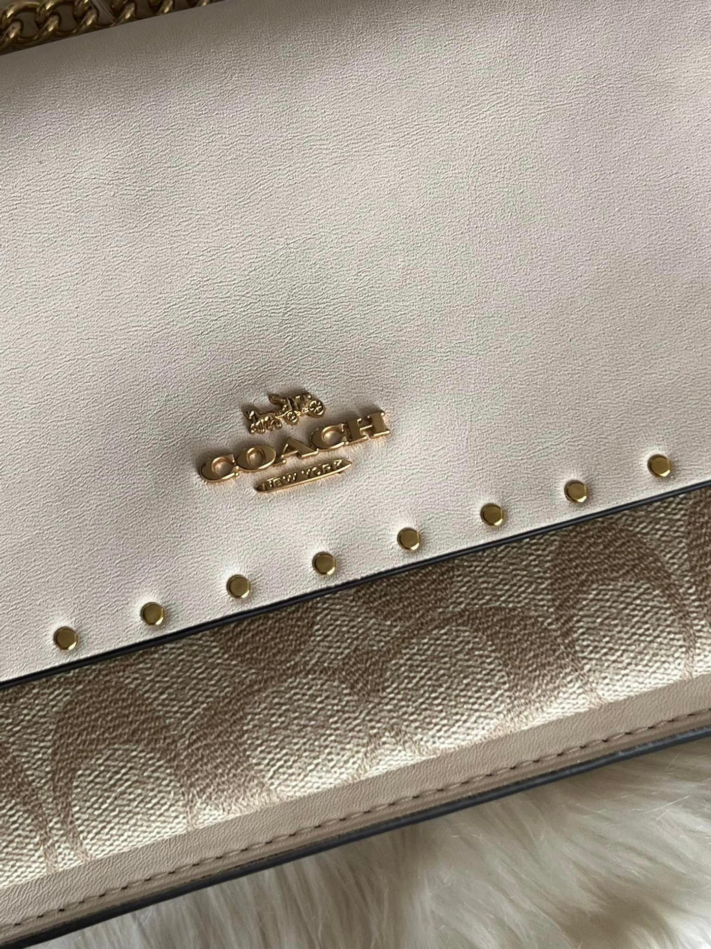 Coach Klare Crossbody in Signature Canvas with Rivets