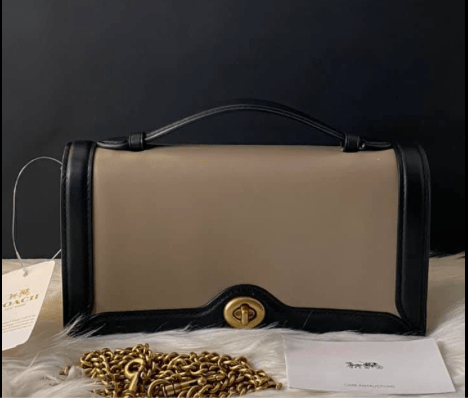 Coach Riley Chain Clutch in Colorblock