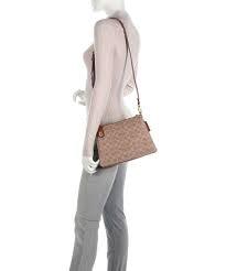 Coach Double Zip Shoulder Bag in Signature Canvas