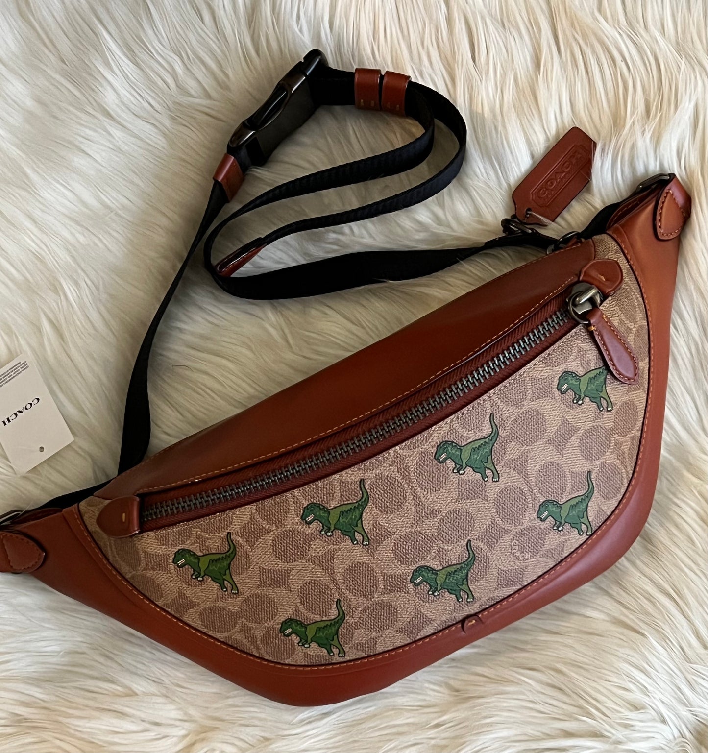 Coach League Belt Bag in Signature Canvas with Rexy Print