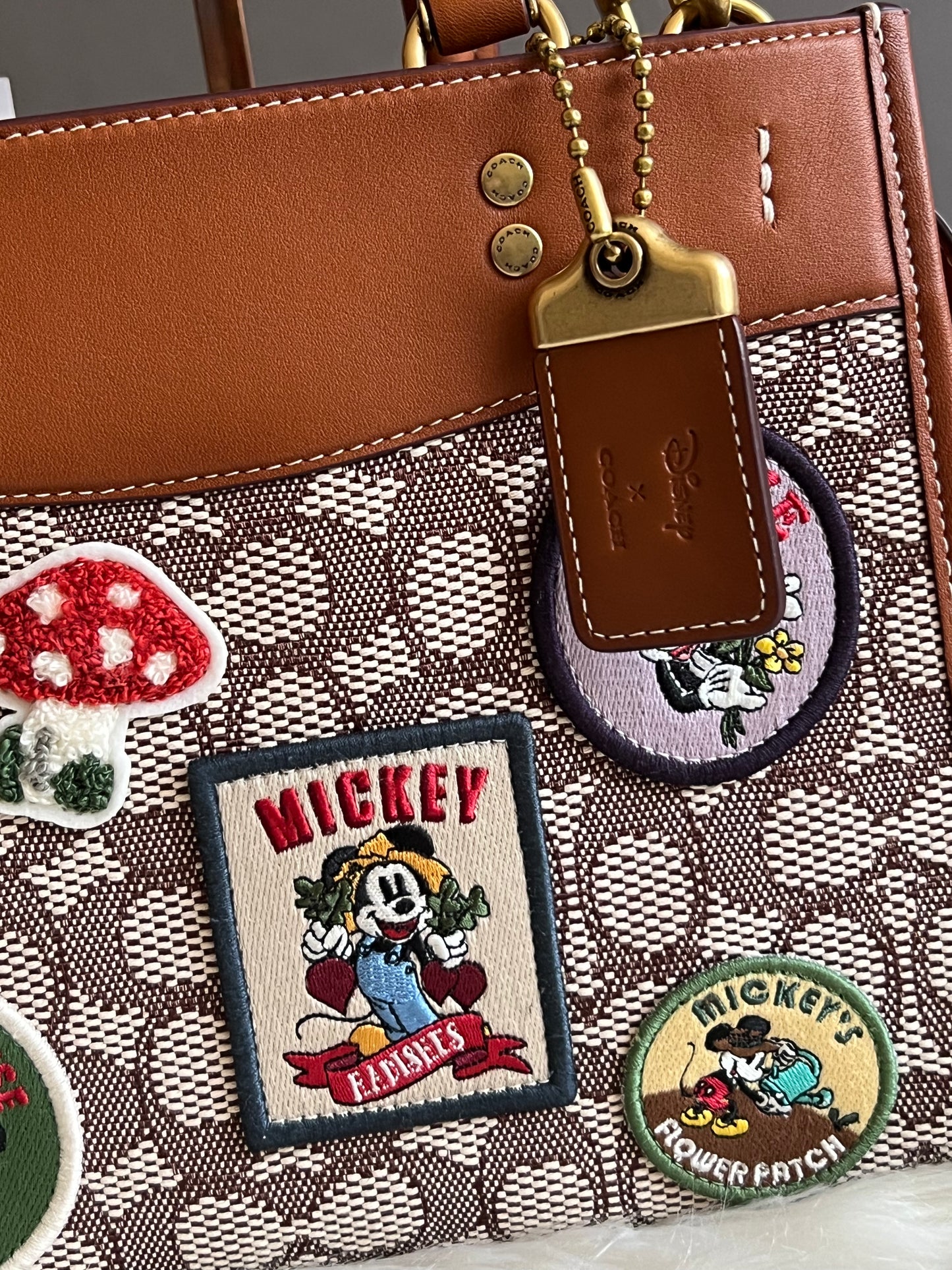 Disney X Coach Rogue 25 in Signature Textile Jacquard with Patches