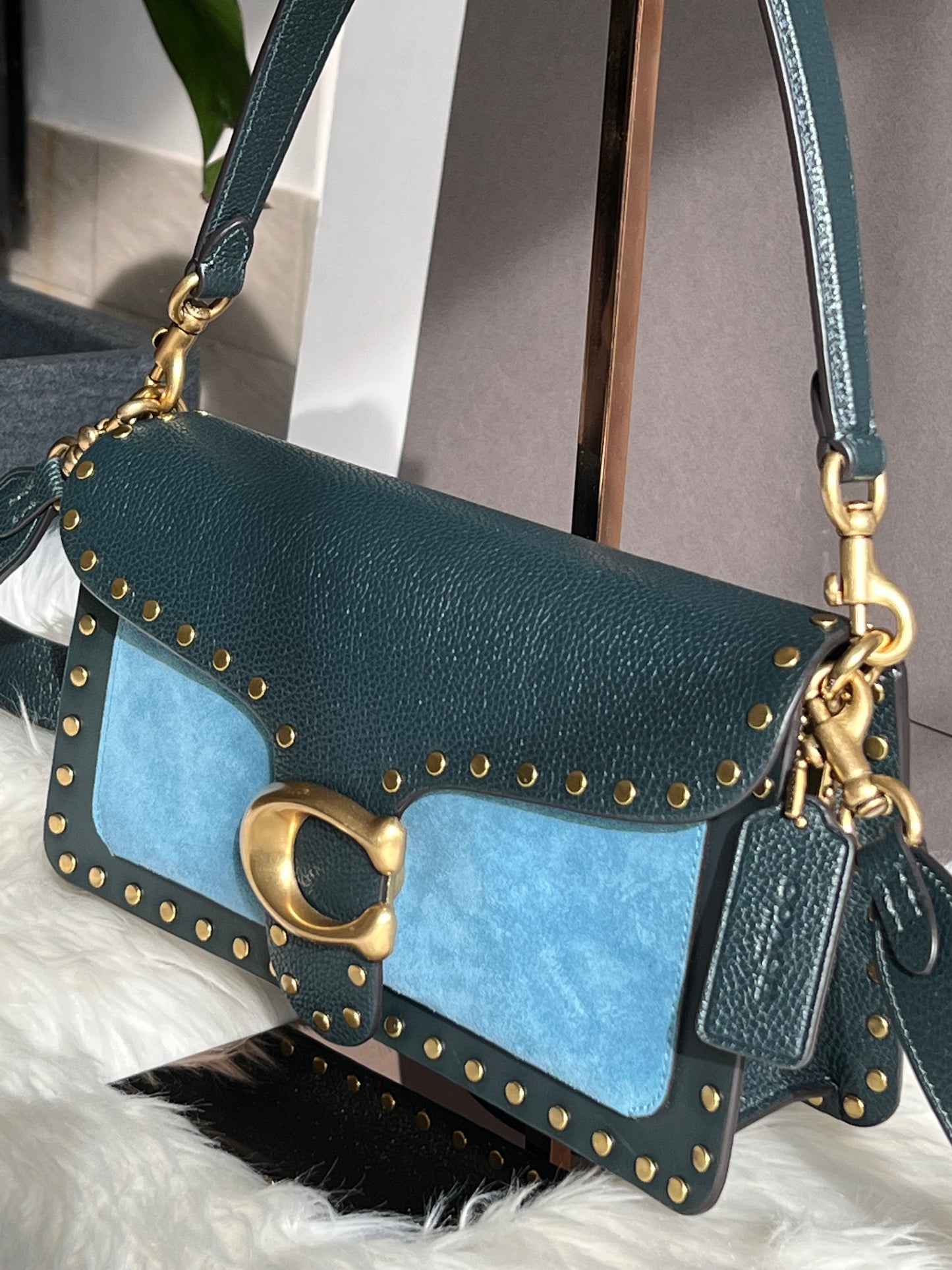 Coach Tabby Shoulder Bag 26 in Colorblock with Rivets