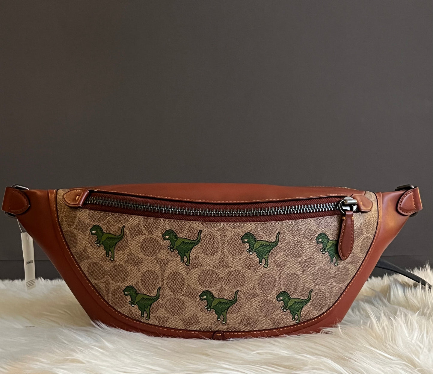 Coach League Belt Bag in Signature Canvas with Rexy Print