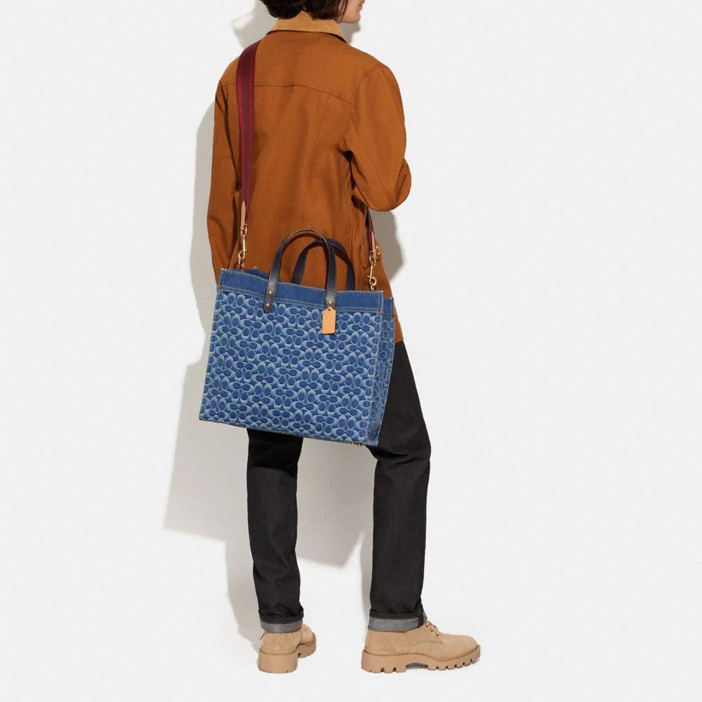 Coach Field Tote 40 in Signature Denim