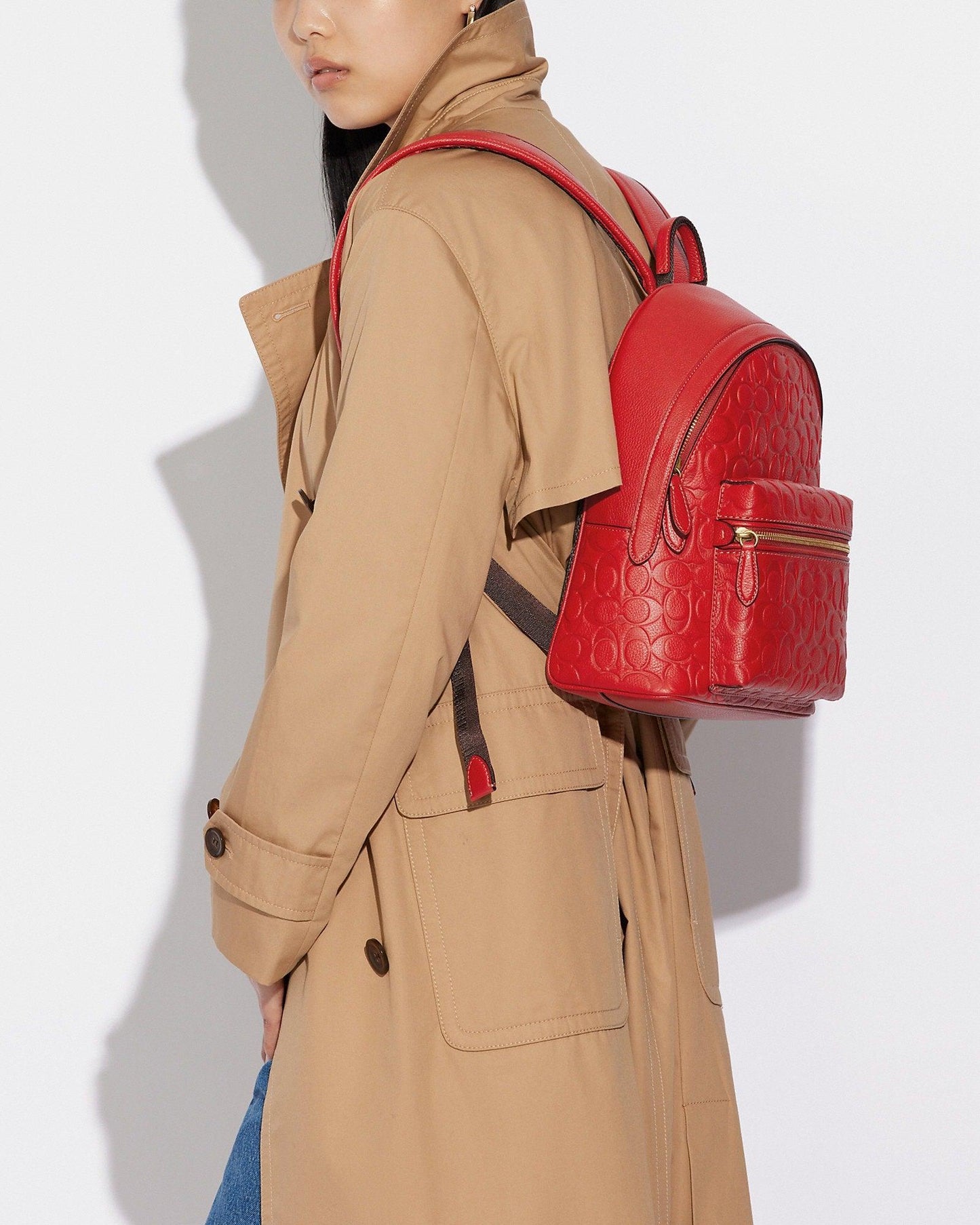 Coach Charter Backpack 24 In Signature Leather
