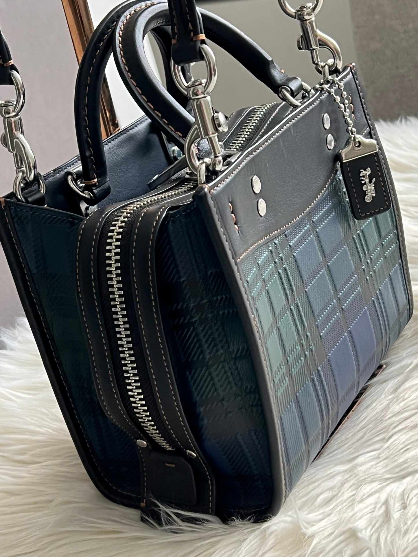 Coach Rogue 20 with Plaid Print