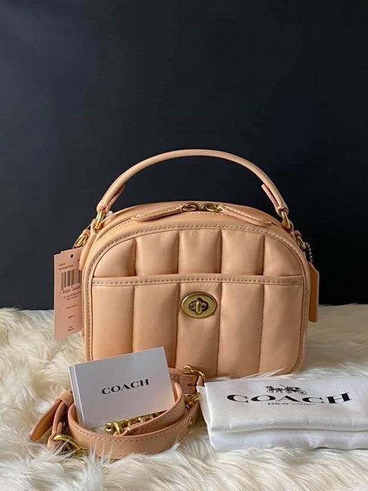 Coach Lunchbox Top Handle with Quilting