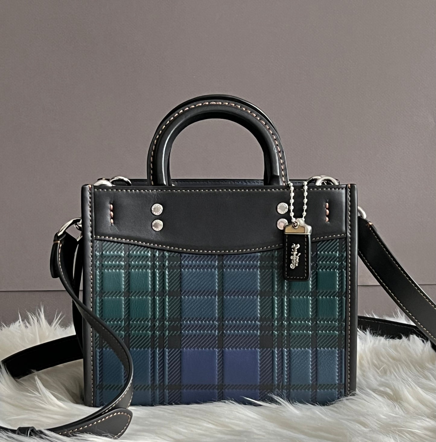 Coach Rogue 20 with Plaid Print