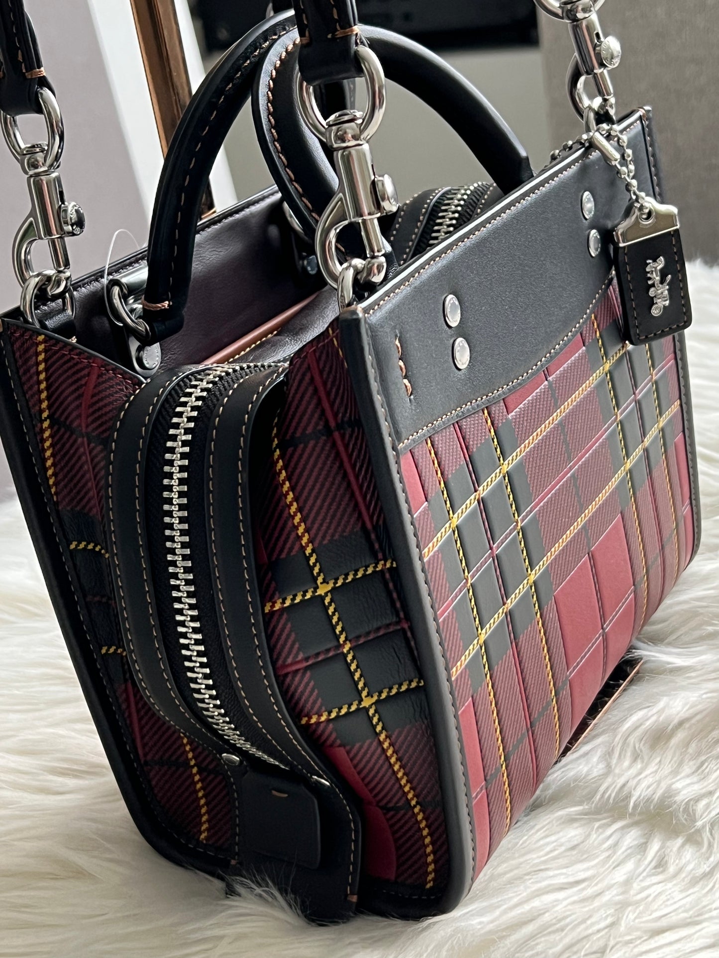 Coach Rogue 20 with Plaid Print