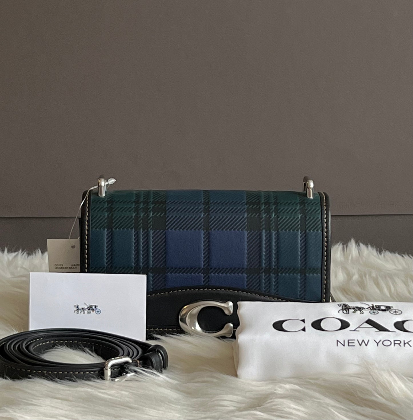 Coach Bandit Crossbody with Plaid Print