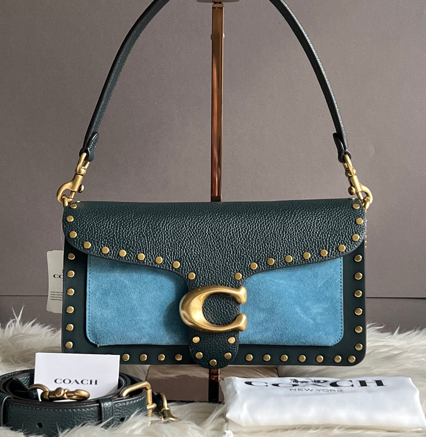 Coach Tabby Shoulder Bag 26 in Colorblock with Rivets