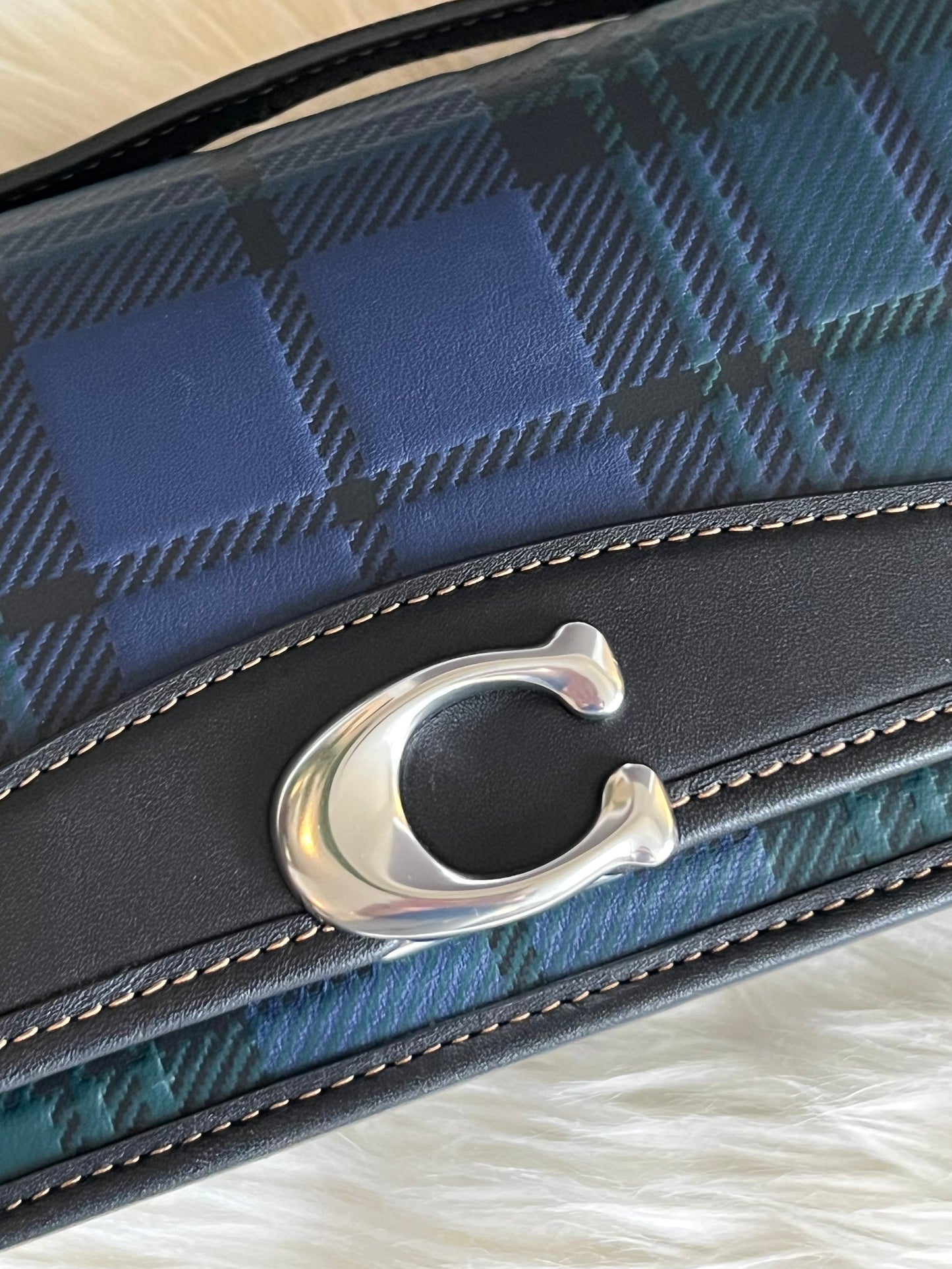 Coach Bandit Crossbody with Plaid Print