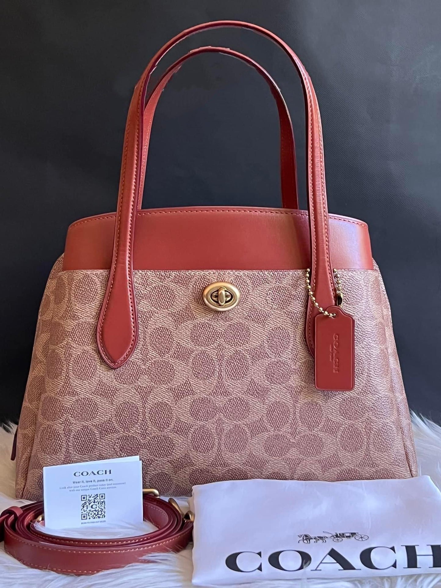 Coach Lora Carryall 30 in Signature Canvas