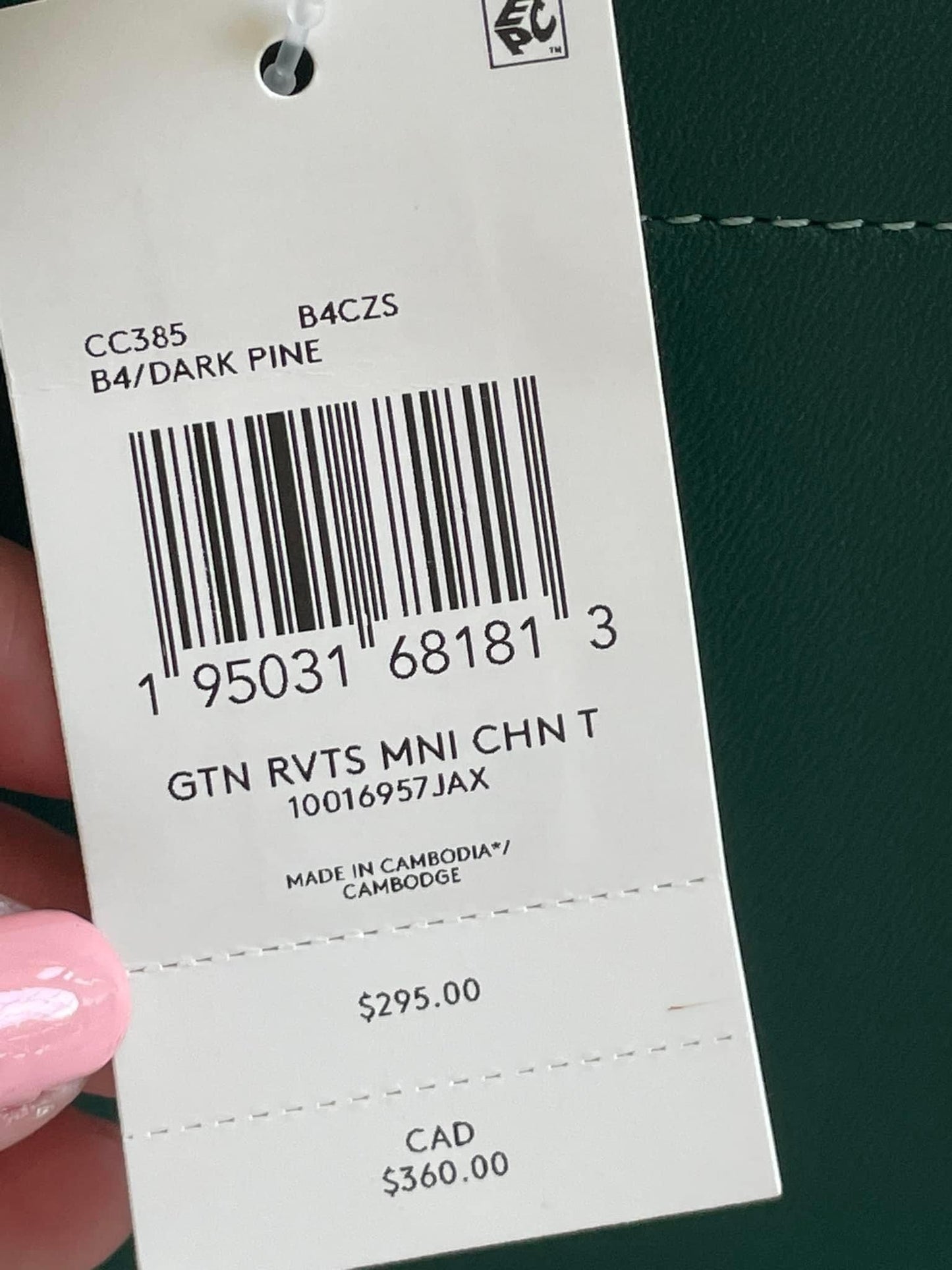 Coach Mini Cashin Tote with Rivets