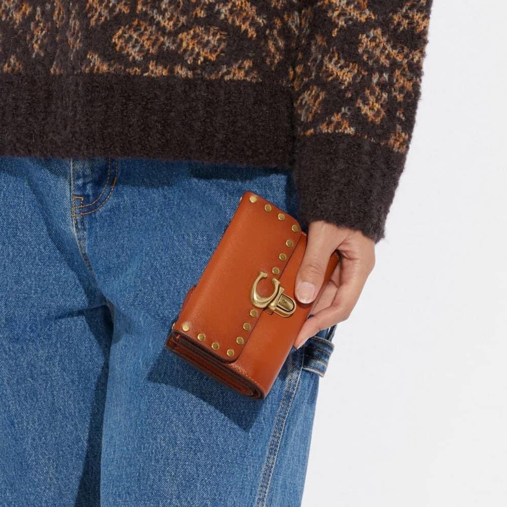 Coach Studio Medium Wallet with Rivets