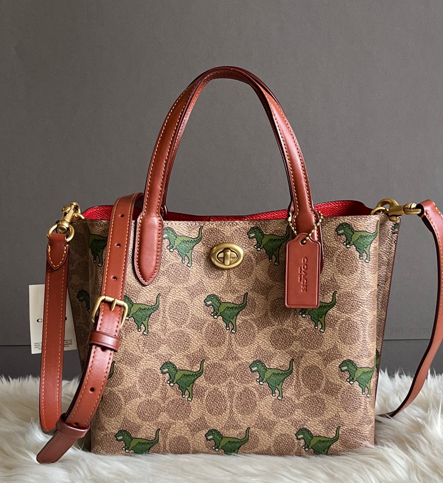 Coach Willow Tote 24 In Signature Canvas with Rexy Print