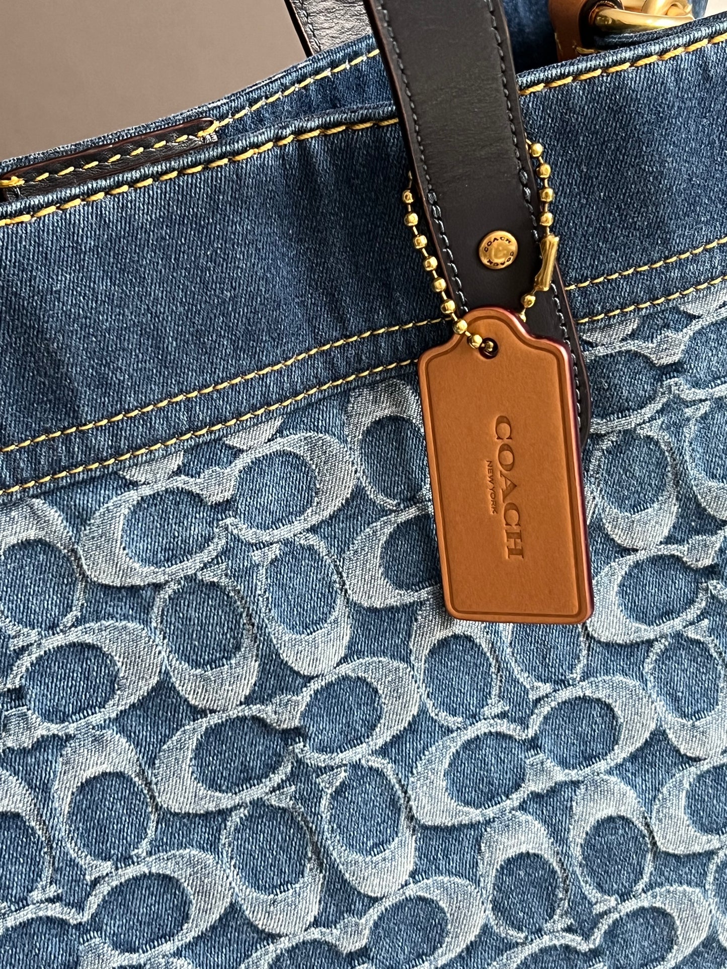 Coach Field Tote 40 in Signature Denim