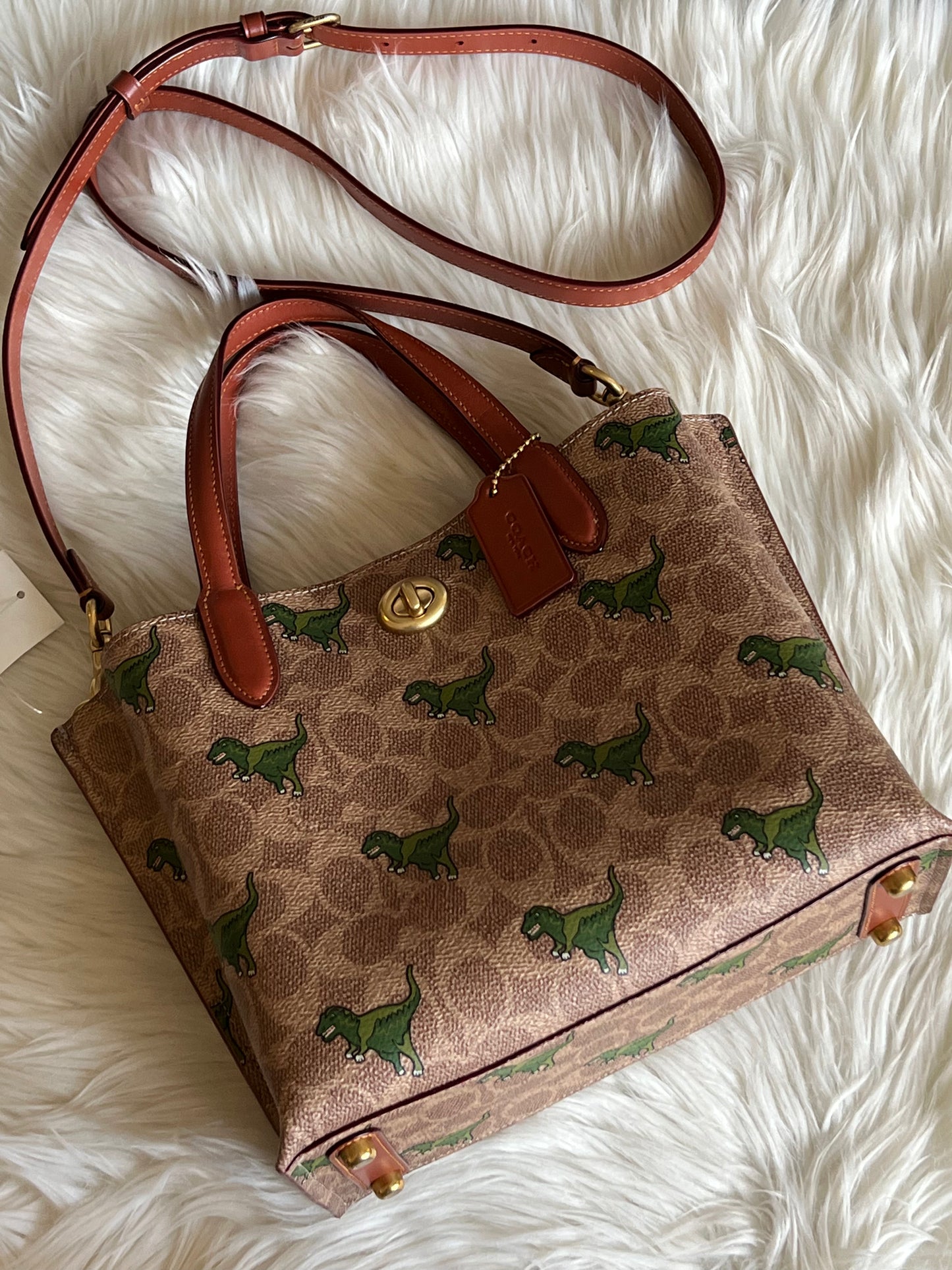 Coach Willow Tote 24 In Signature Canvas with Rexy Print
