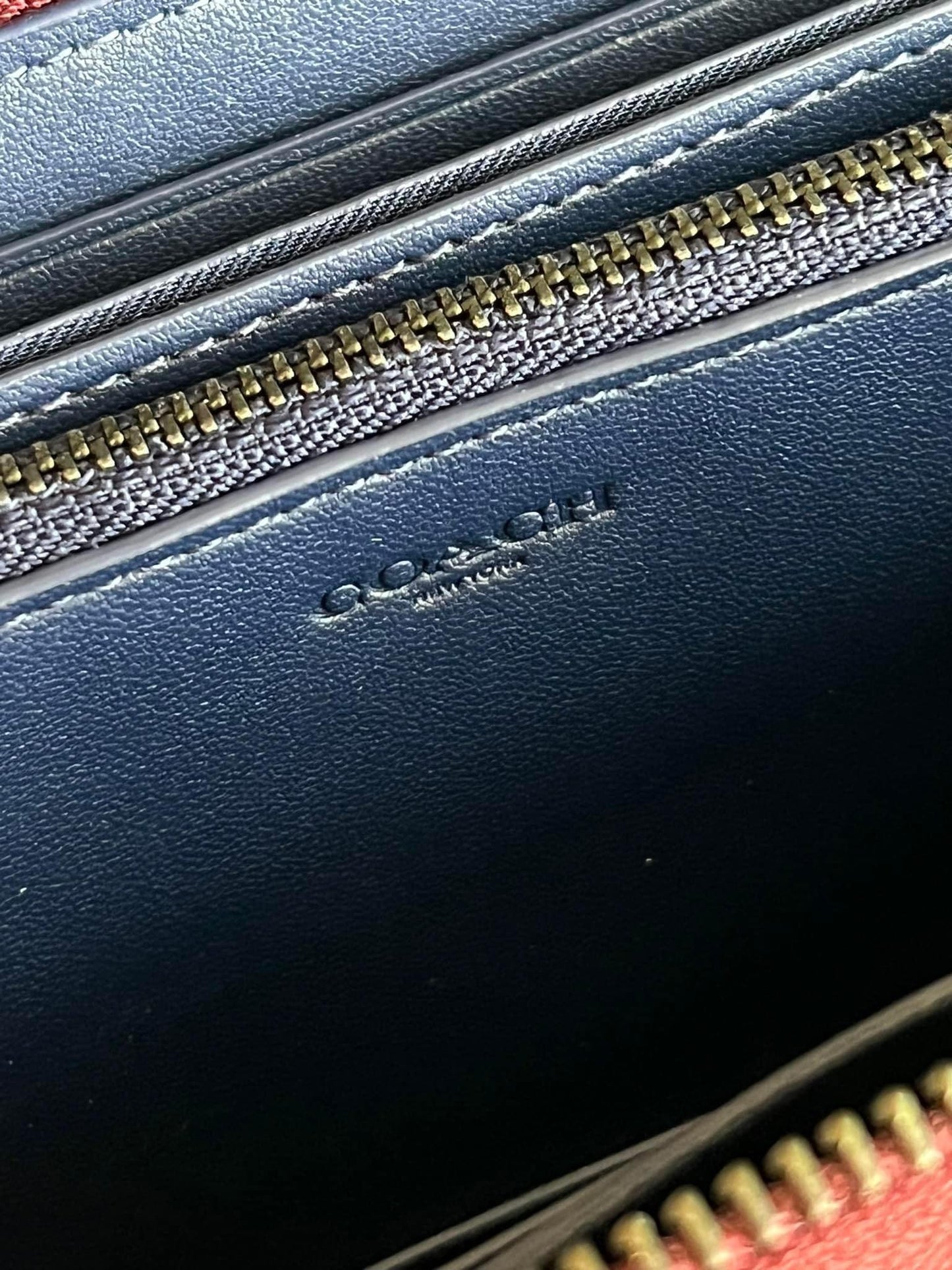 Coach Accordion Zip Wallet with Varsity Patches