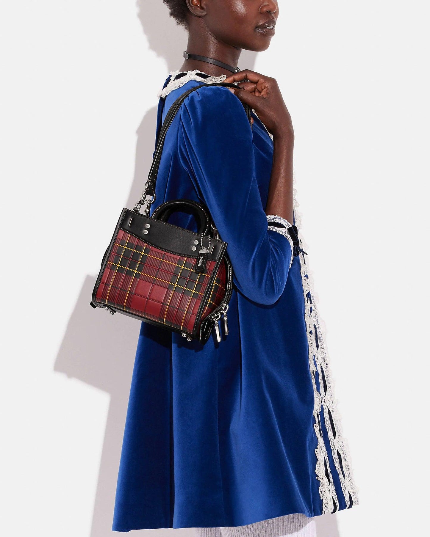 Coach Rogue 20 with Plaid Print