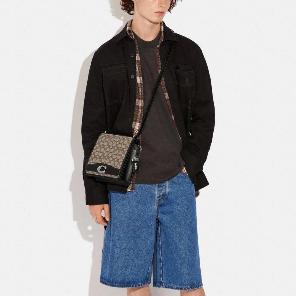 Coach Bandit Shoulder Bag 20 in Textile Signature Jacquard