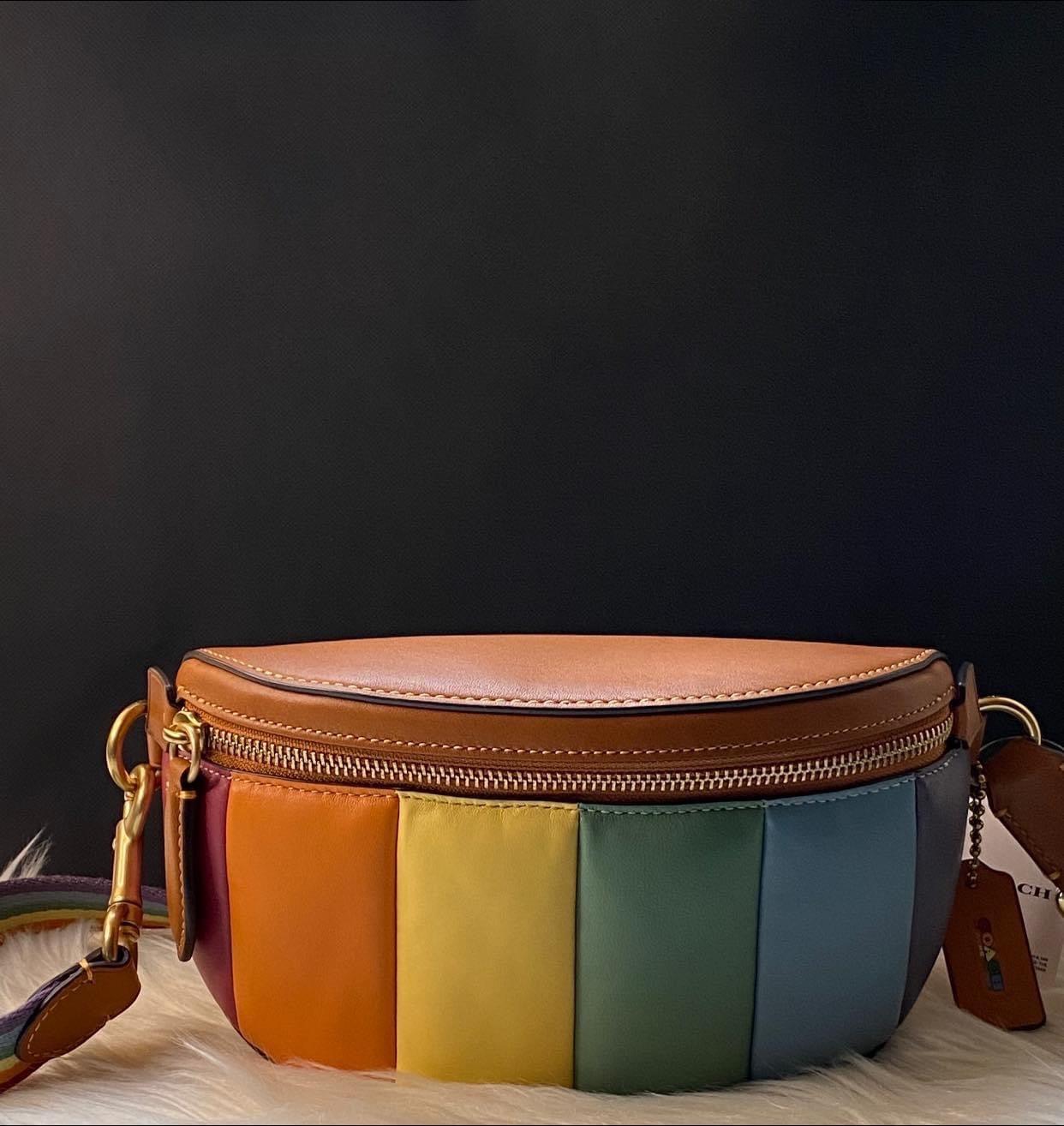 Coach Bethany Belt Bag with Rainbow Quilting