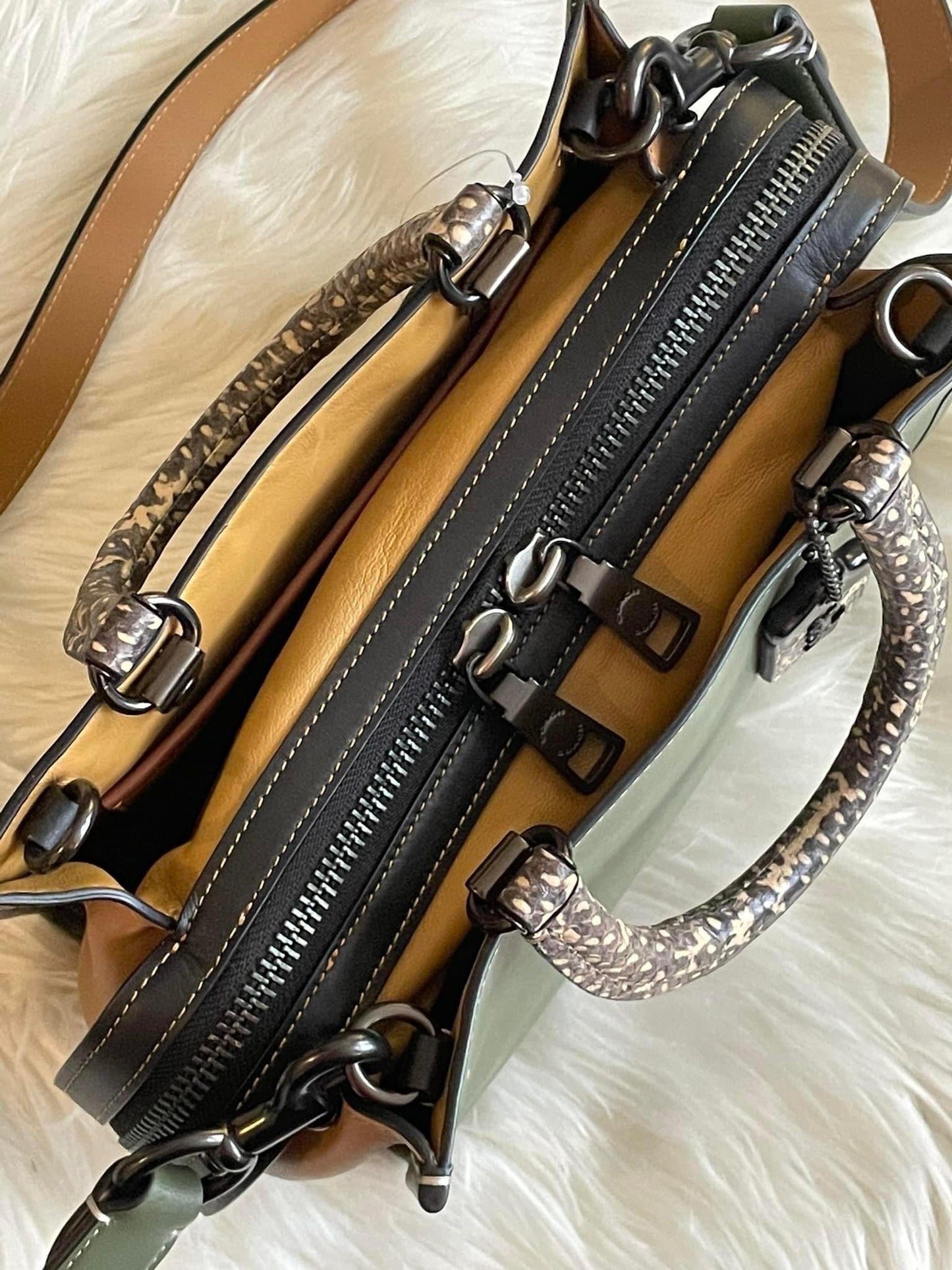 Coach Rogue 25 in Colorblock with Snakeskin Detail