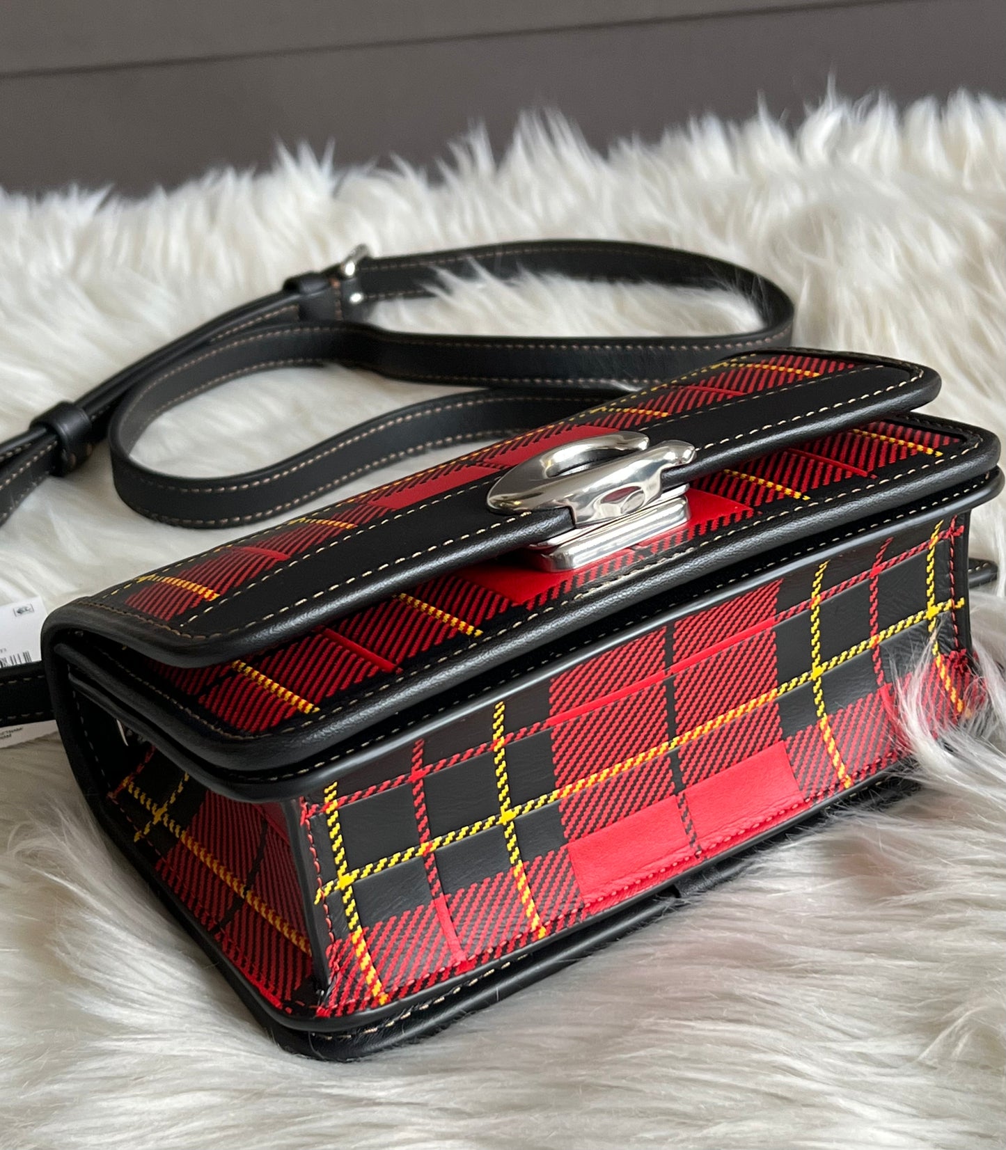 Coach Bandit Crossbody with Plaid Print