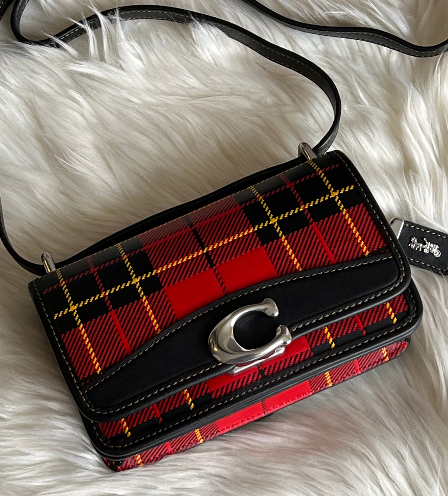 Coach Bandit Crossbody with Plaid Print