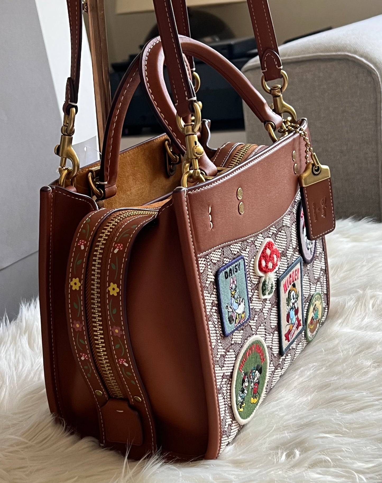 Disney X Coach Rogue 25 in Signature Textile Jacquard with Patches