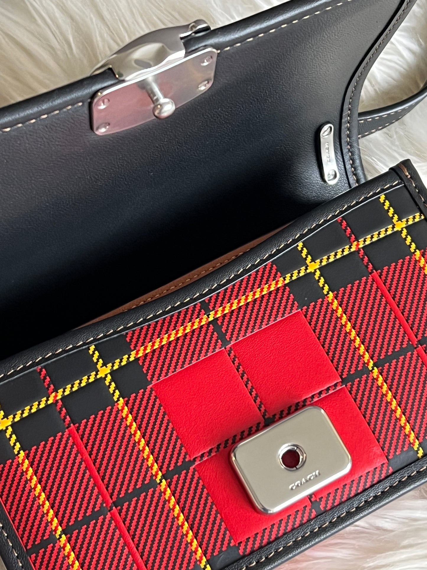 Coach Bandit Crossbody with Plaid Print