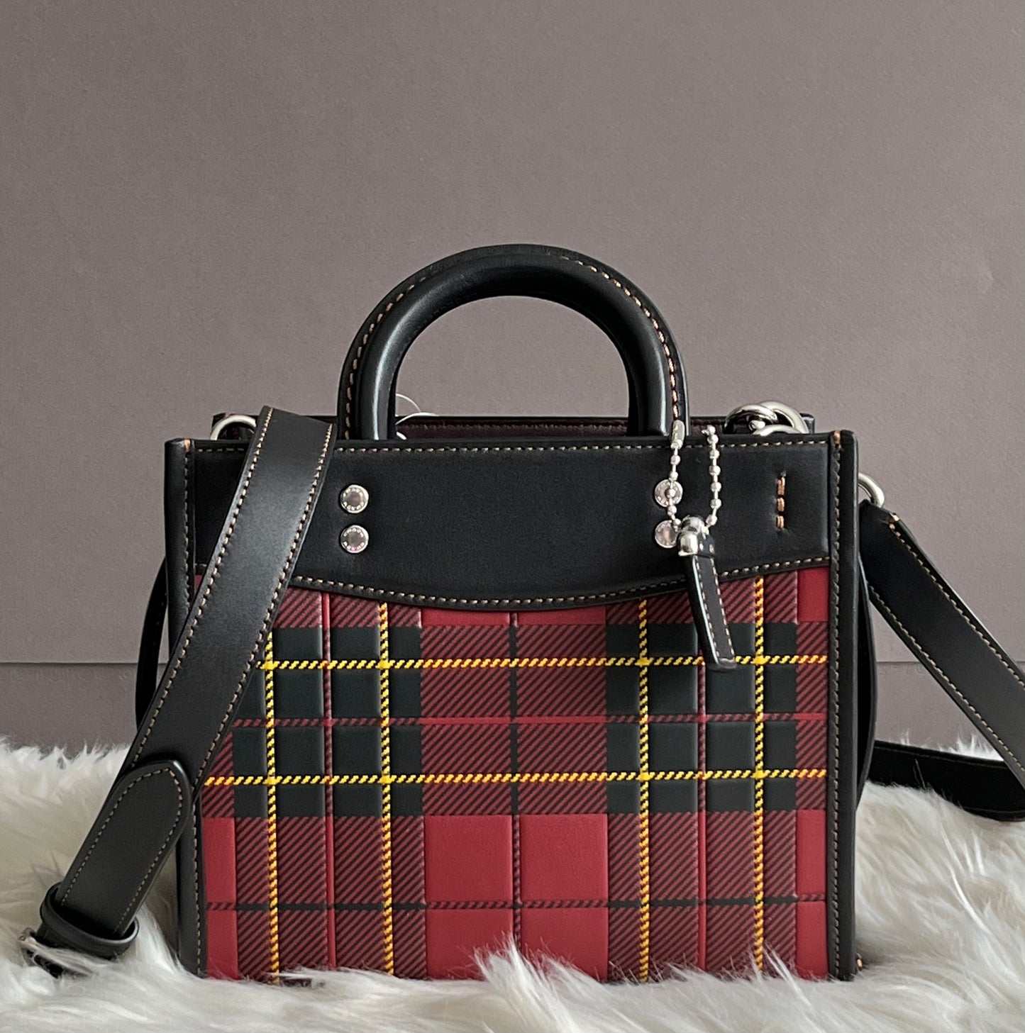 Coach Rogue 20 with Plaid Print