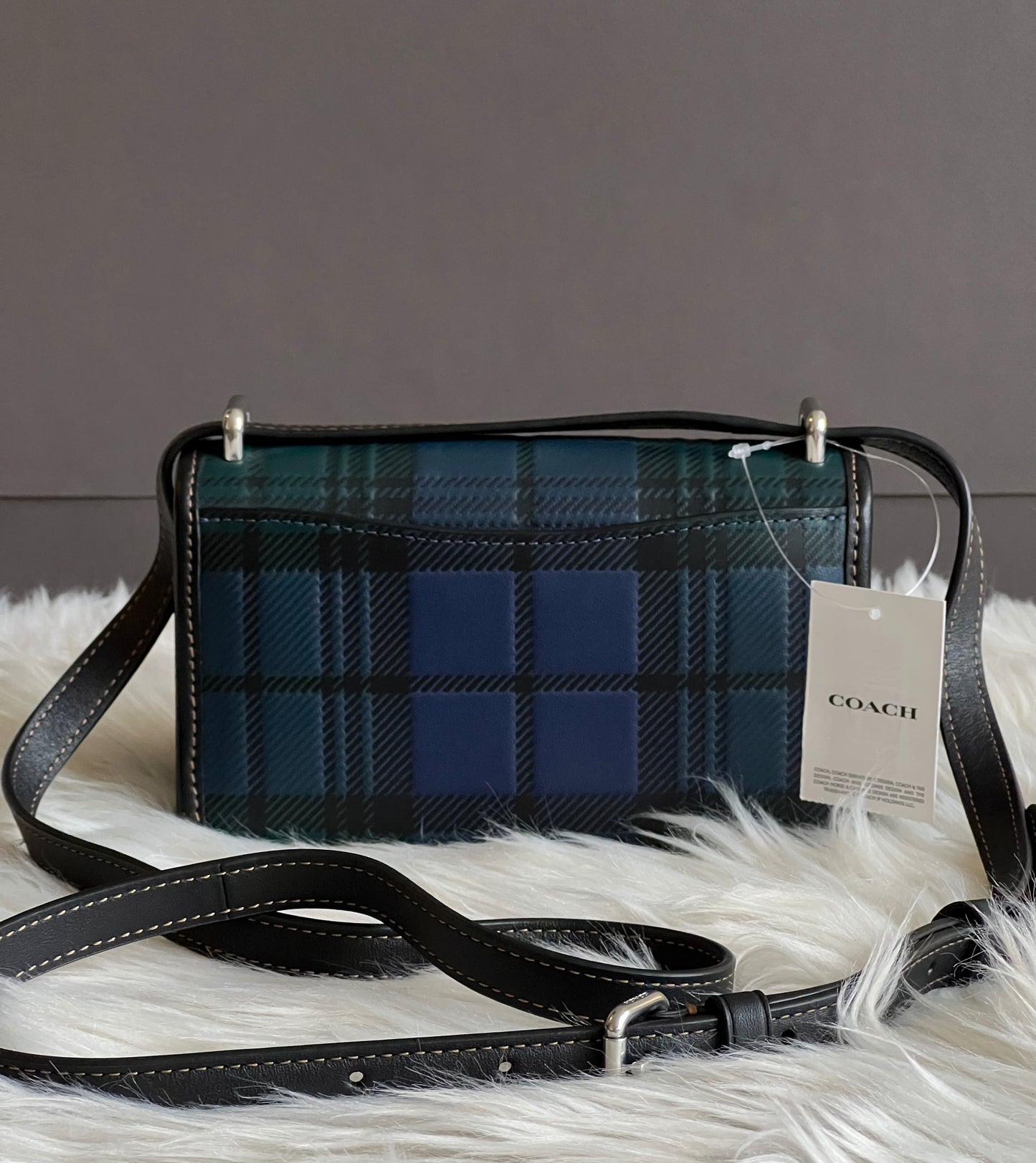 Coach Bandit Crossbody with Plaid Print
