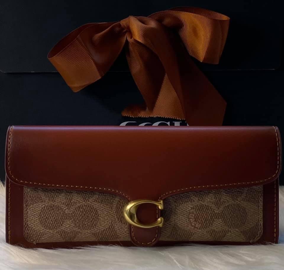 Coach Tabby Long Wallet in Colorblock Signature Canvas